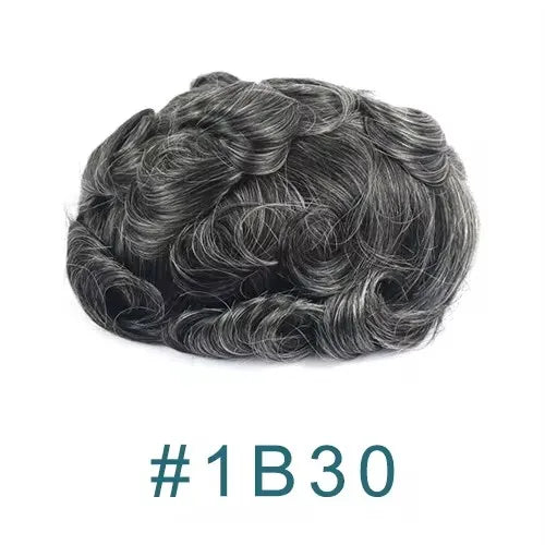 Achieve a seamless look with this natural hairline lace front male wig—ash blonde to brown shades, breathable 100% human hair, featuring lace & PU cap for a comfortable, realistic fit! -