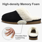 Evshine Women Plush Cotton Slippers Winter Indoor Warm Soft House Slipper Comfort Memory Foam Slides Outdoor Fur Fuzzy Flat Shoe -