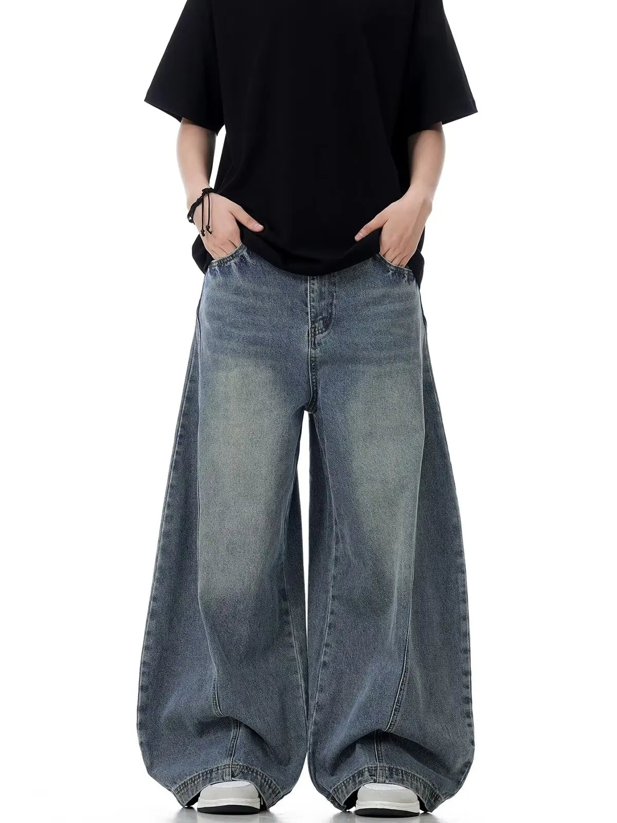 Step out in style with these new vintage blue baggy jeans for women—comfort meets classic cool! -
