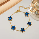 Lucky Five-Petal Flower Bracelet -