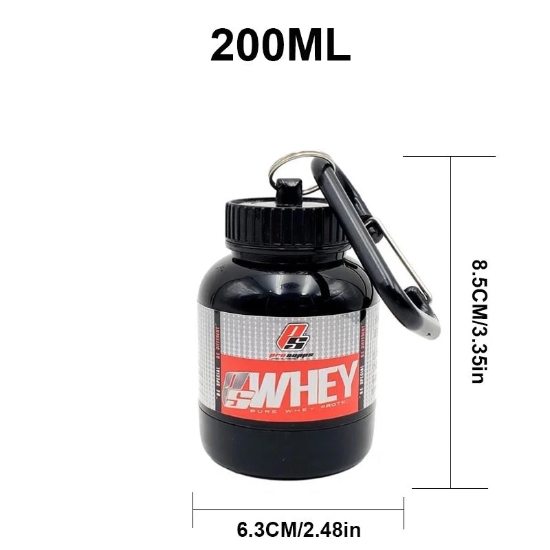 100/200ml Portable Protein Powder Supplement Container -