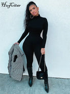 Long Sleeve Turtleneck Jumpsuit -