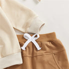 Toddler Baby Boy Winter Fall Outfit Letter Embroidered Sweatshirt and Solid Color Joggers 2 Piece Baby Boys Clothing Set -