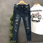 Cropped Jeans for Men Ripped -