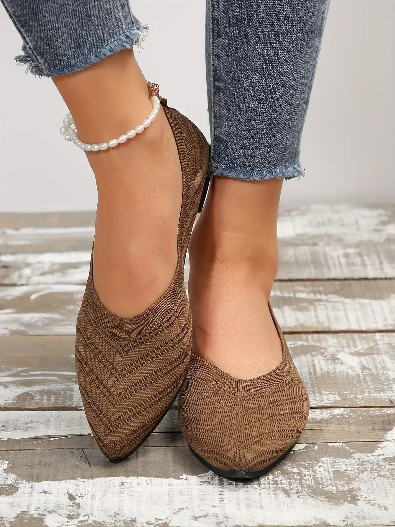 Step out in style with these women's pointed toe flat shoes. -