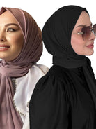Experience effortless style and full coverage with this ready-to-wear instant hijab—featuring a secure fastener design, perfect for Muslim women seeking comfort and elegance! -
