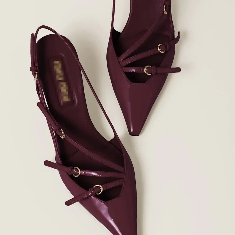High Heels Pointed-toe Back Loop -