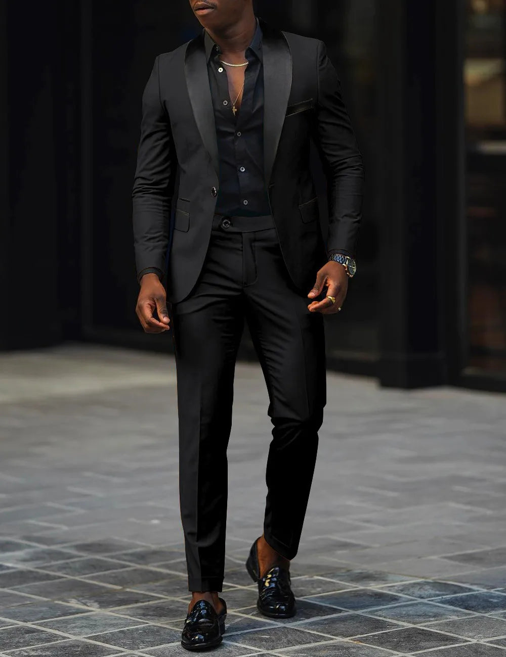 Men's Business Casual Two-piece suit -