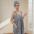 Women Wearable Bath Towel Wearable Towels Coral Fleece Women's Bath Skirt Absorbent Bath Skirt Shower Sauna Wear Towel -