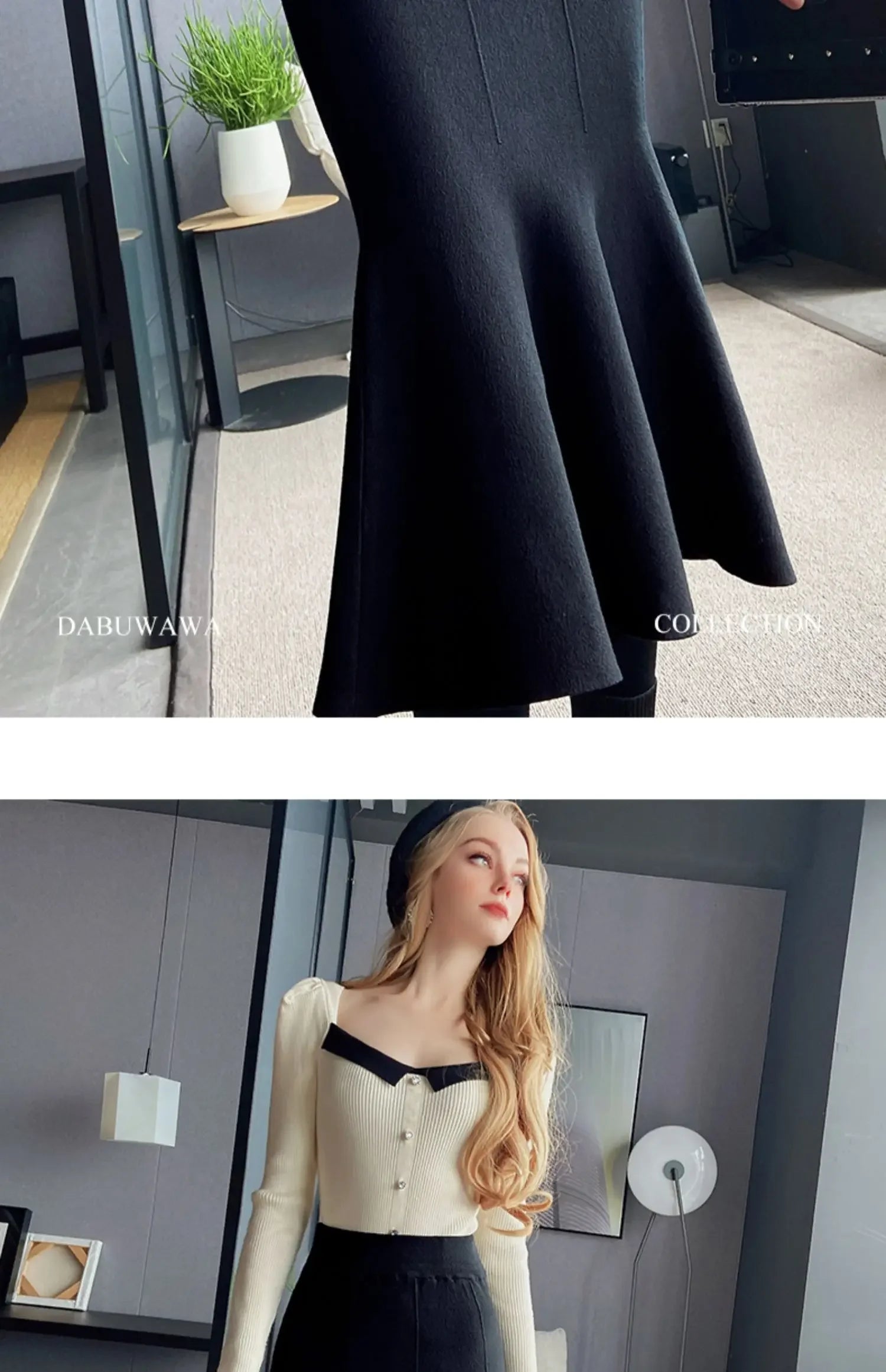 Women's Skirts Knitted Long Skirts for Women Fashion 2025 Autumn Winter Solid Color Green Vintage Slim A-LINE Skirts for Woman -