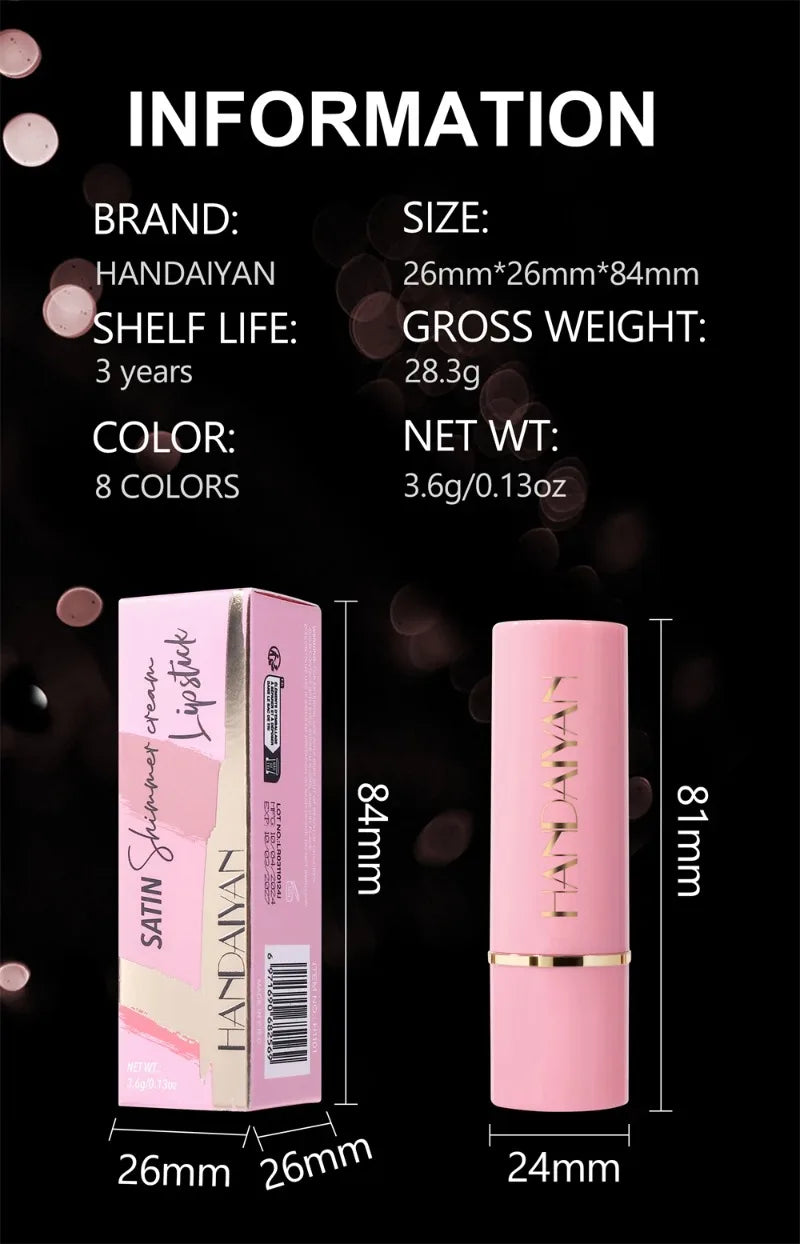 8 Colors Lipstick (Metallic) -