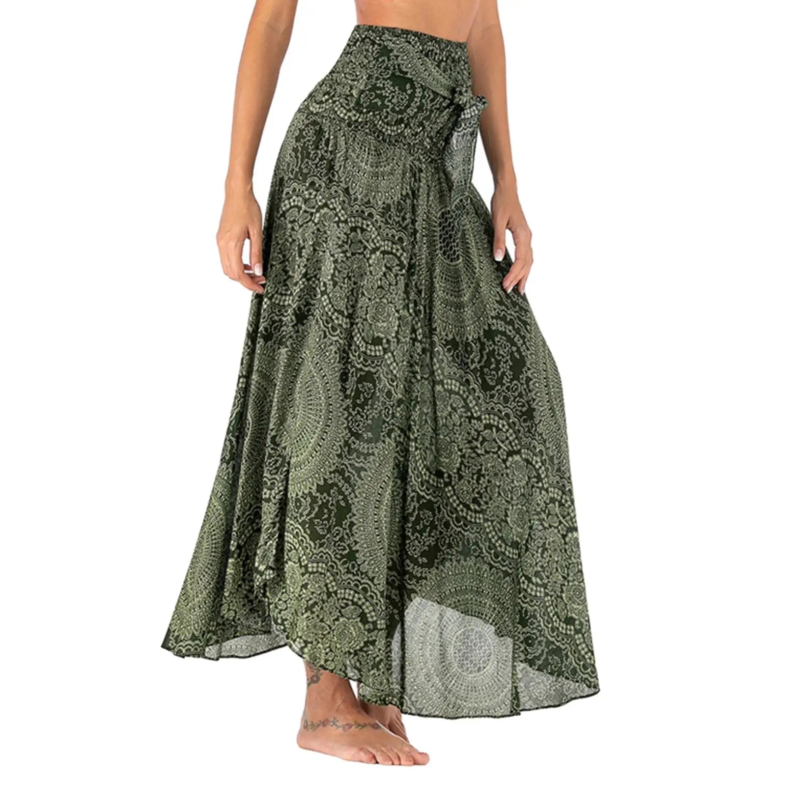 Bloom in style with this fashionable women's flower skirt—featuring an elastic waist for comfort and a beautiful flowy bottom, perfect for any outfit or costume! -