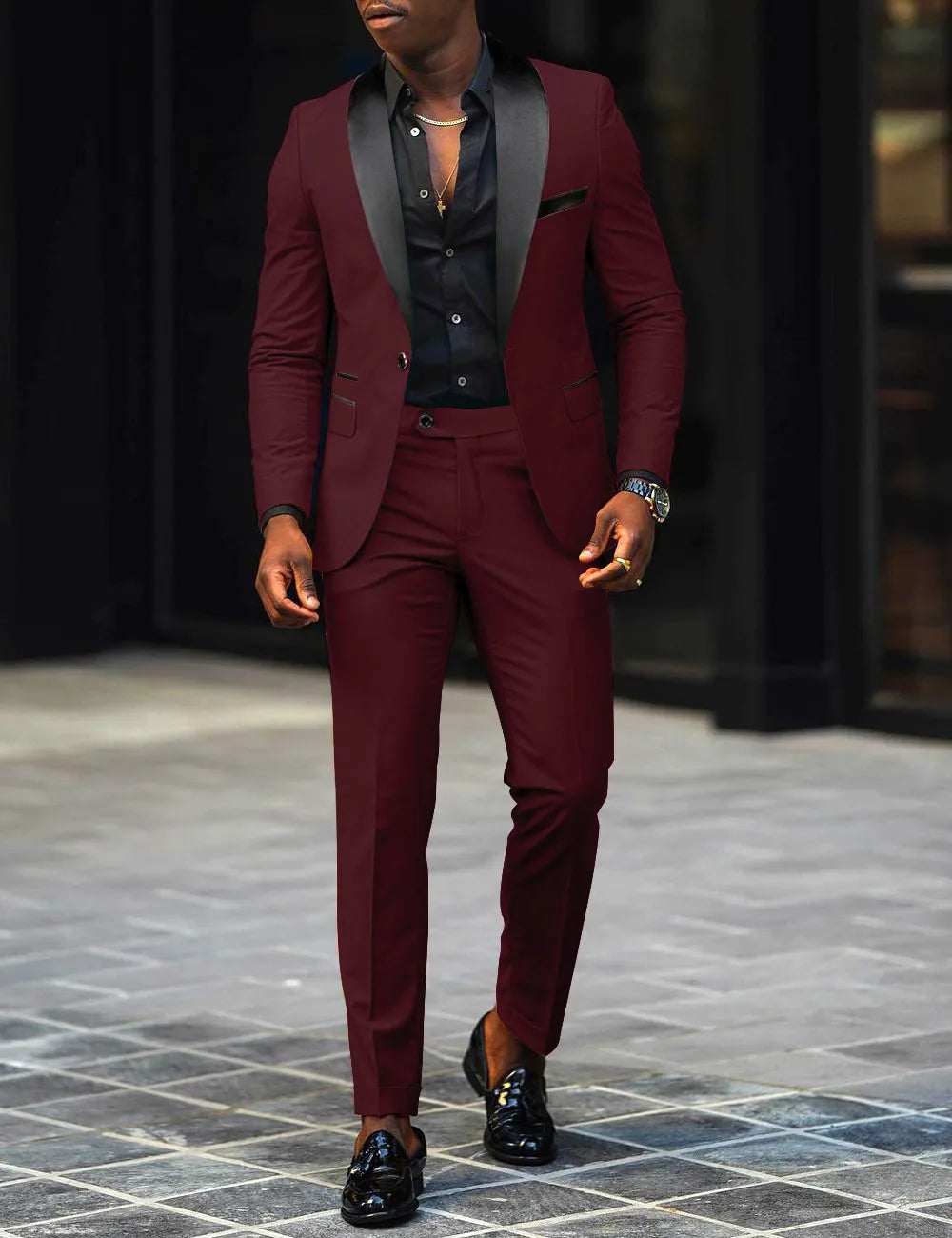Men's Business Casual Two-piece suit -