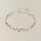 Shiny Pink Crystal Cherry Blossom Bracelets -