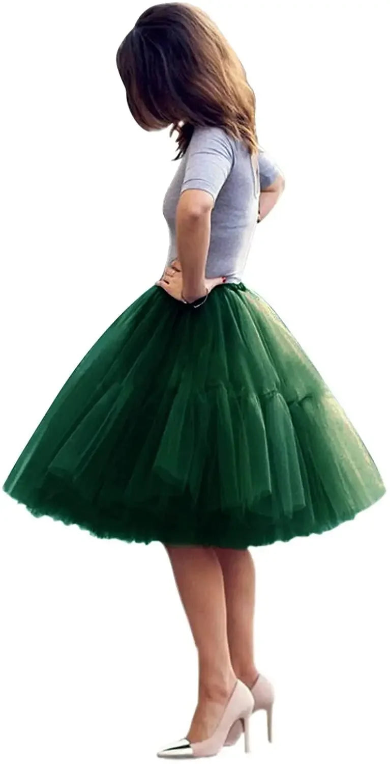 Add volume and elegance to your outfit with this knee-length underskirt—perfect for enhancing dresses and skirts for a fuller look! -