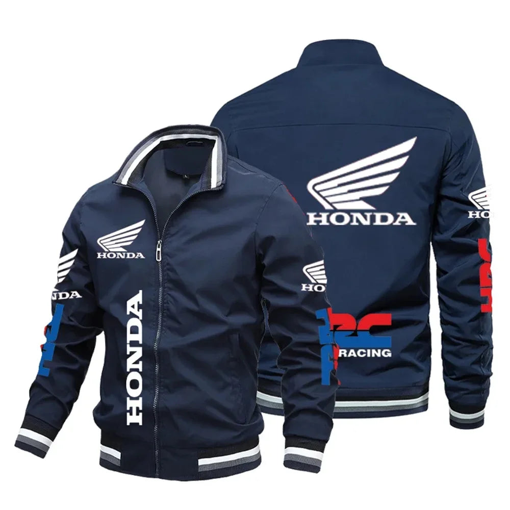 Dress to impress with the latest Honda Moto jacket. Designed for both style and functionality, this new jacket is perfect for motorcycle enthusiasts and fashion-forward individuals alike. -
