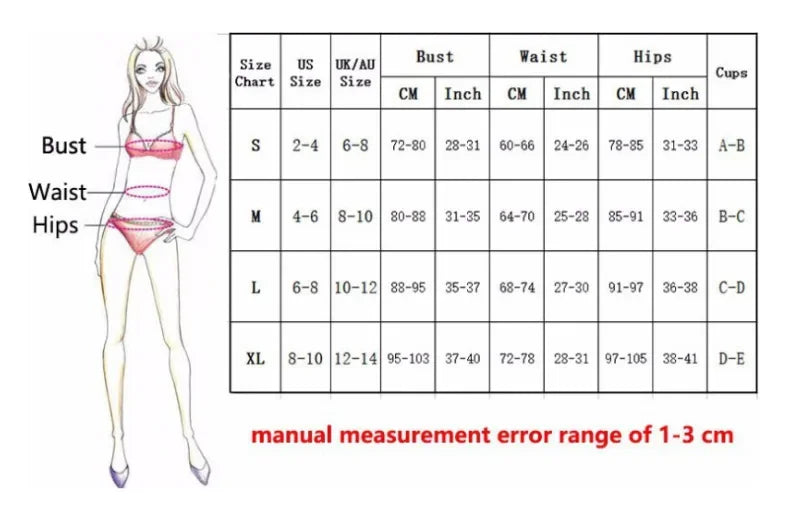 Make a splash in style with this 2-piece set of women's swimwear, perfect for hitting the beach or pool in fashion-forward flair! -