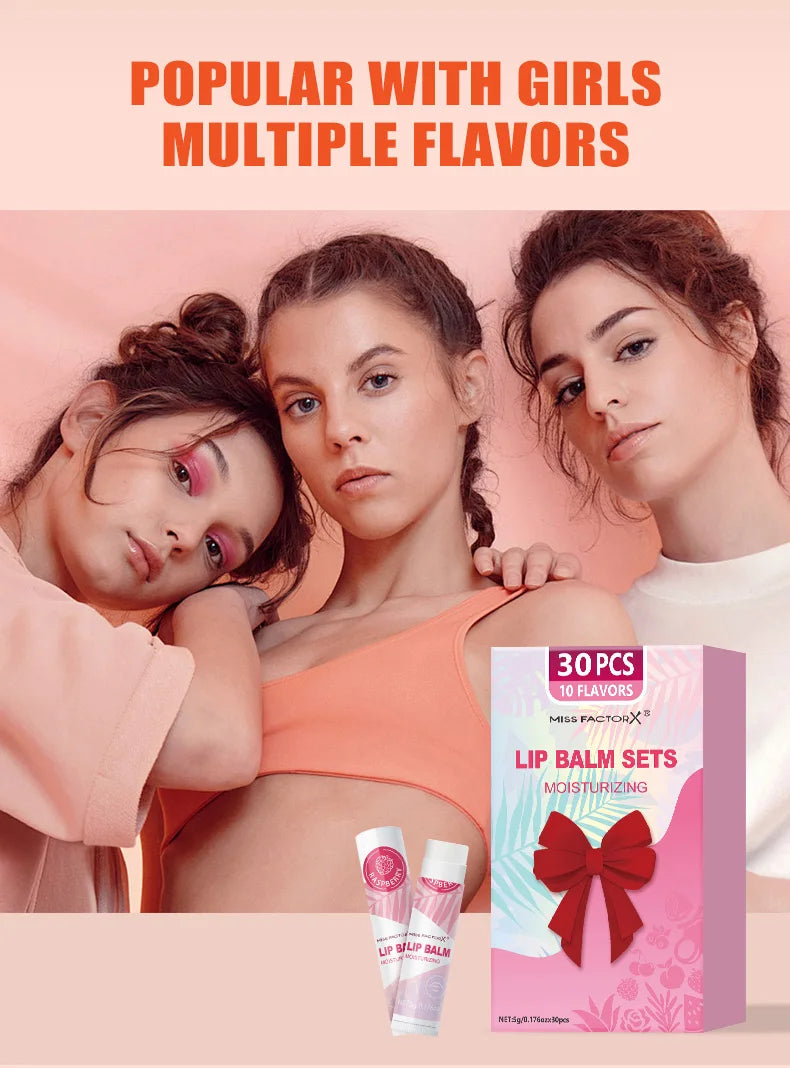 30pcs/box lipstick set, lip moisturizing, moisturizing, smooth, delicate, soft, shiny lips exclusive for women, the best choice -