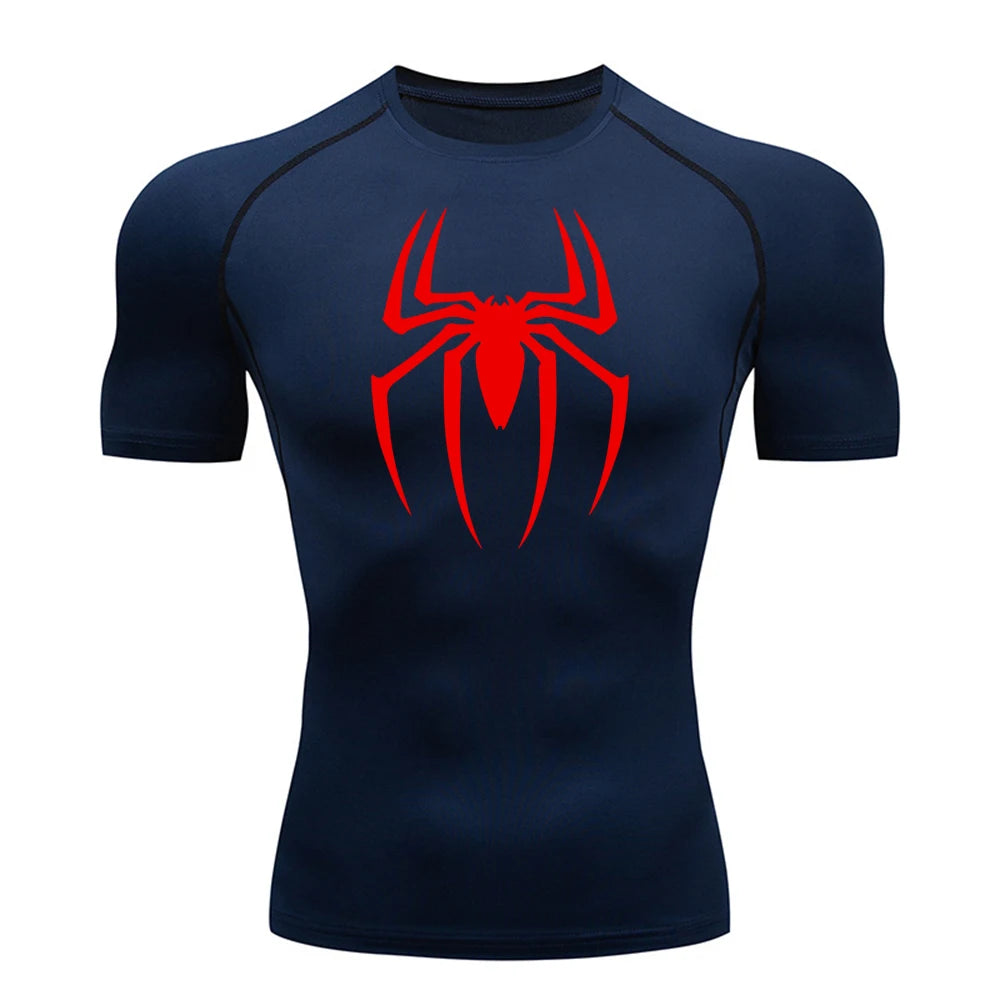 Men's Spider Print Compression Shirt -