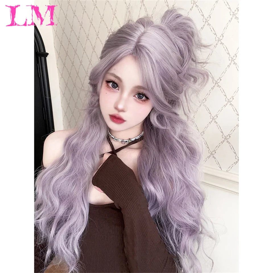 Elevate your style with this 38-inch long ombre brown, red, and blonde highlight straight lace front wig. Perfect for a chic and trendy look, this wig offers versatility and glamour for various occasions. -