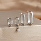 4PCS Luxury Gold Plated U-shape Hoop Earrings -