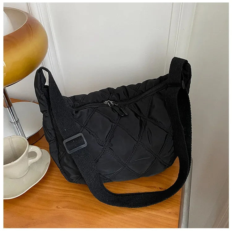 Carry your essentials in style with these embroidery crossbody bags Featuring a large capacity and a shoulder strap, these handbags are both fashionable and functional—an ideal accessory for any outfit. -