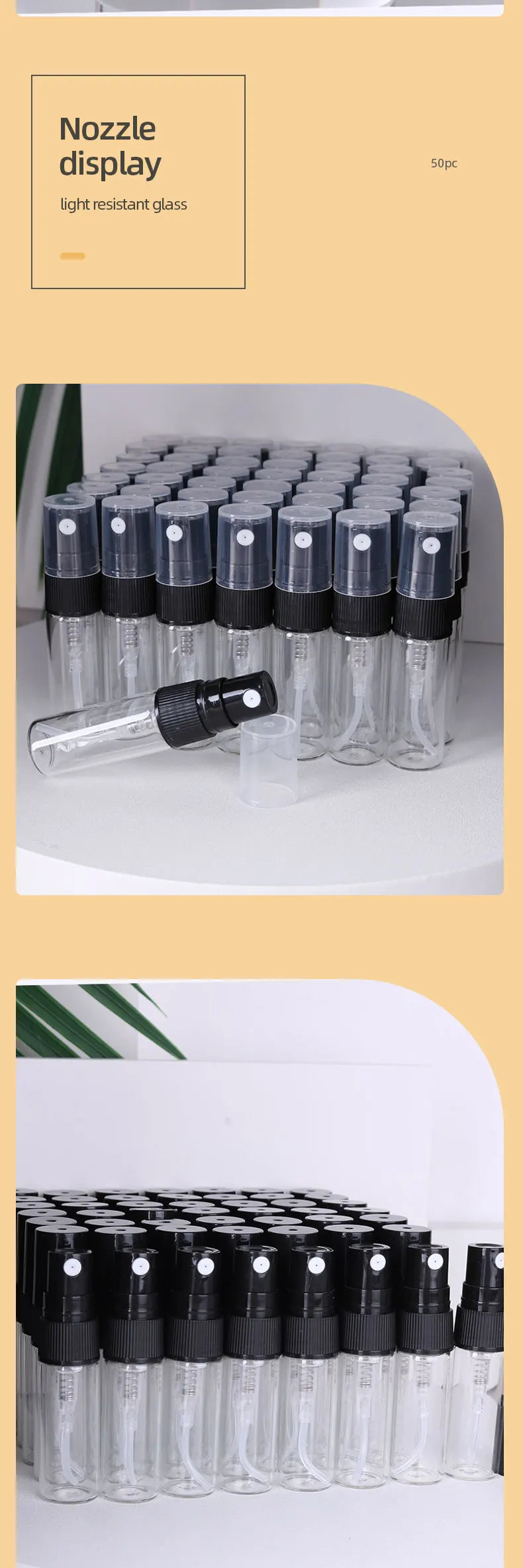 50/batch 3ml high quality clear glass perfume bottle ultra fine mist moisturizing spray bottle mini cologne perfume bottle -