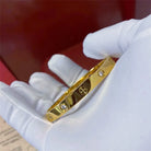Gold Color Zircon And Cross Nut Nail Bracelet Gold & Bangle For Woman -