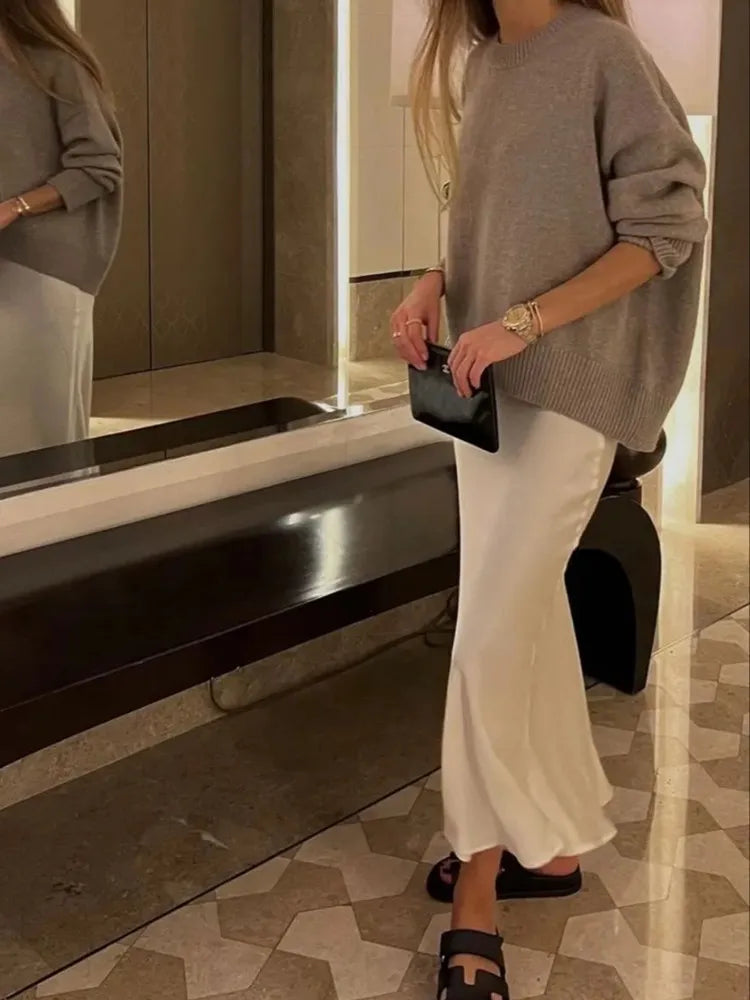 Elevate your wardrobe with this high-waisted satin skirt for women—perfect for adding a touch of elegance to any outfit! -