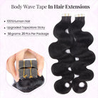 Tape In Human Hair Body Wave Extensions 100% Real Human Hair Skin Weft Adhesive Glue On For Salon High Quality For Black Woman -