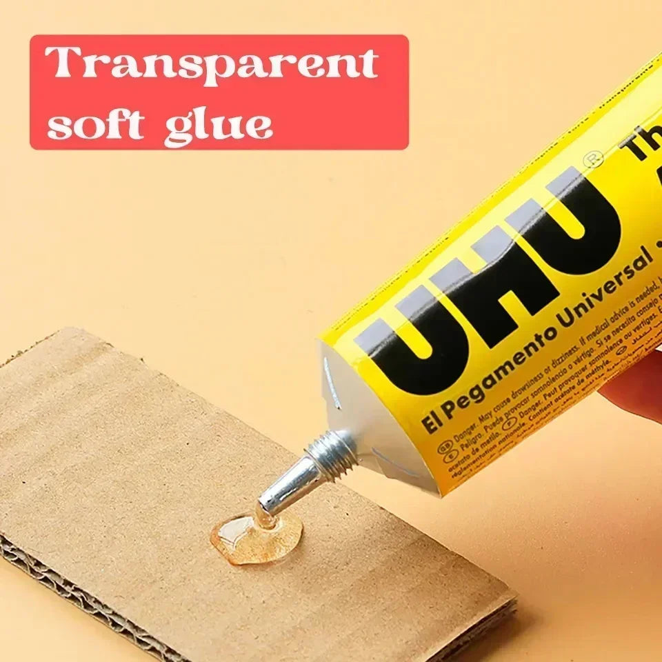 UHU German Super Glue Has Very Good Toughness Multifunctional Soft Glue Super Glue FOR MOOD Textile Porcelain Pape Metal Rubber -