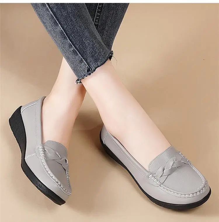 Genuine Leather Women Flats -