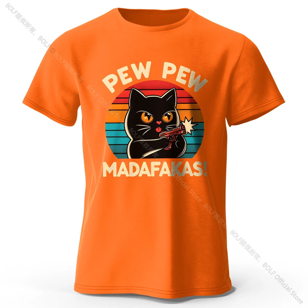 Cute Hand-Drawn Cat T-Shirt -