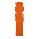 Criss Cross Cut Out Sleeveless Dress -