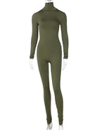 Long Sleeve Turtleneck Jumpsuit -