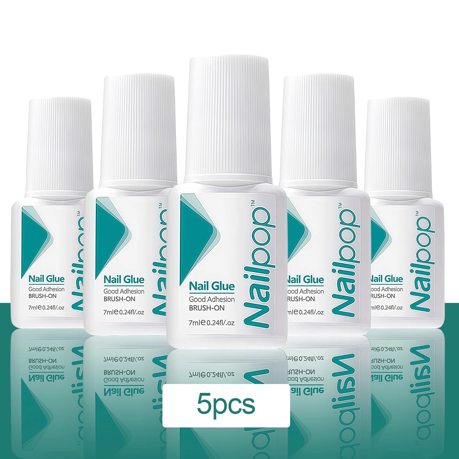 Nailpop Nail Glue 2/5PCS Strong Adhesive Fast Drying Long Lasting Transparent Acrylic Glue for Artificial Nails Nail Art Tools -