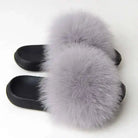 Real Fox Fur Slippers -