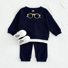 Dress your little one in comfort with this new baby clothes set—featuring a loose waffle cotton tracksuit perfect for kids on the move 0-3 Years Old -