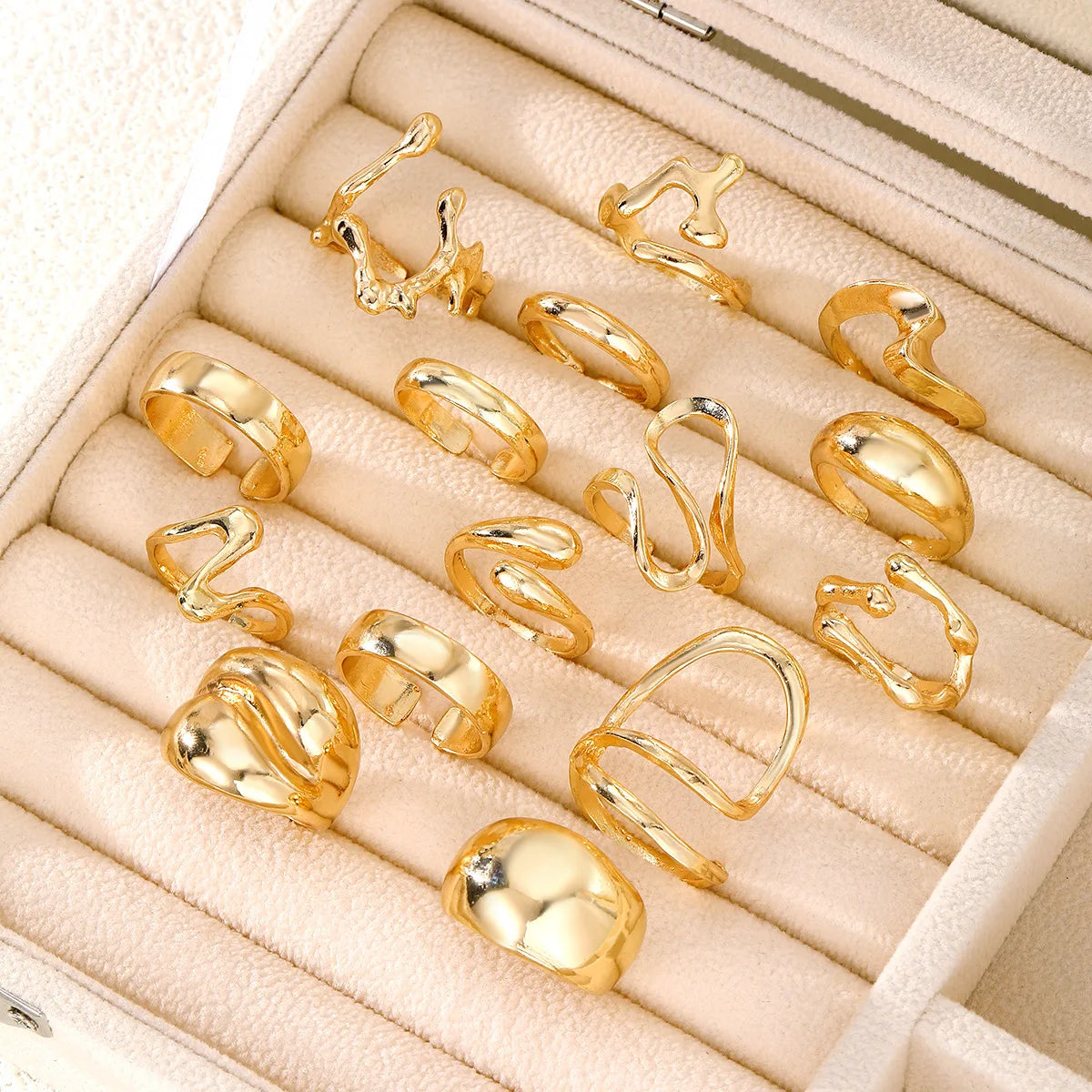 15Pcs/Set Metal Rings -