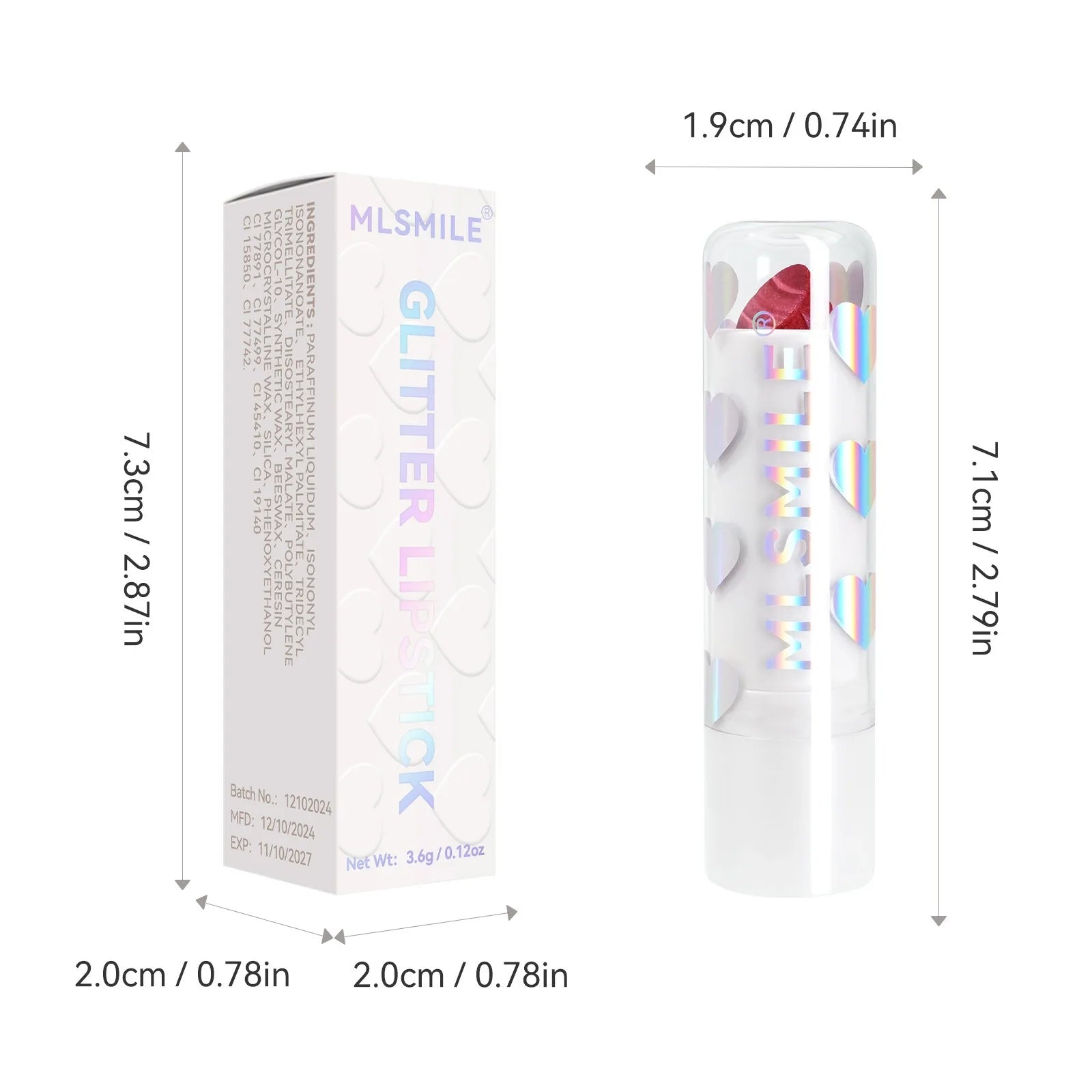 Diamond Metallic Pearlescent Lipstick Shiny Non-stick Cup Matte Velvet Waterproof Lip Stick Sexy Red White Lips Makeup Cosmetics -