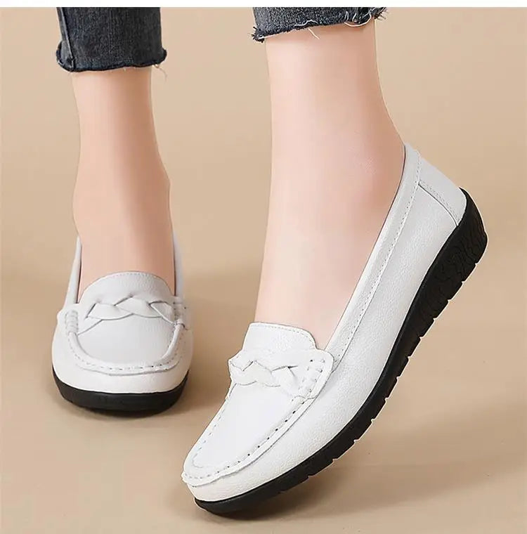 Genuine Leather Women Flats -