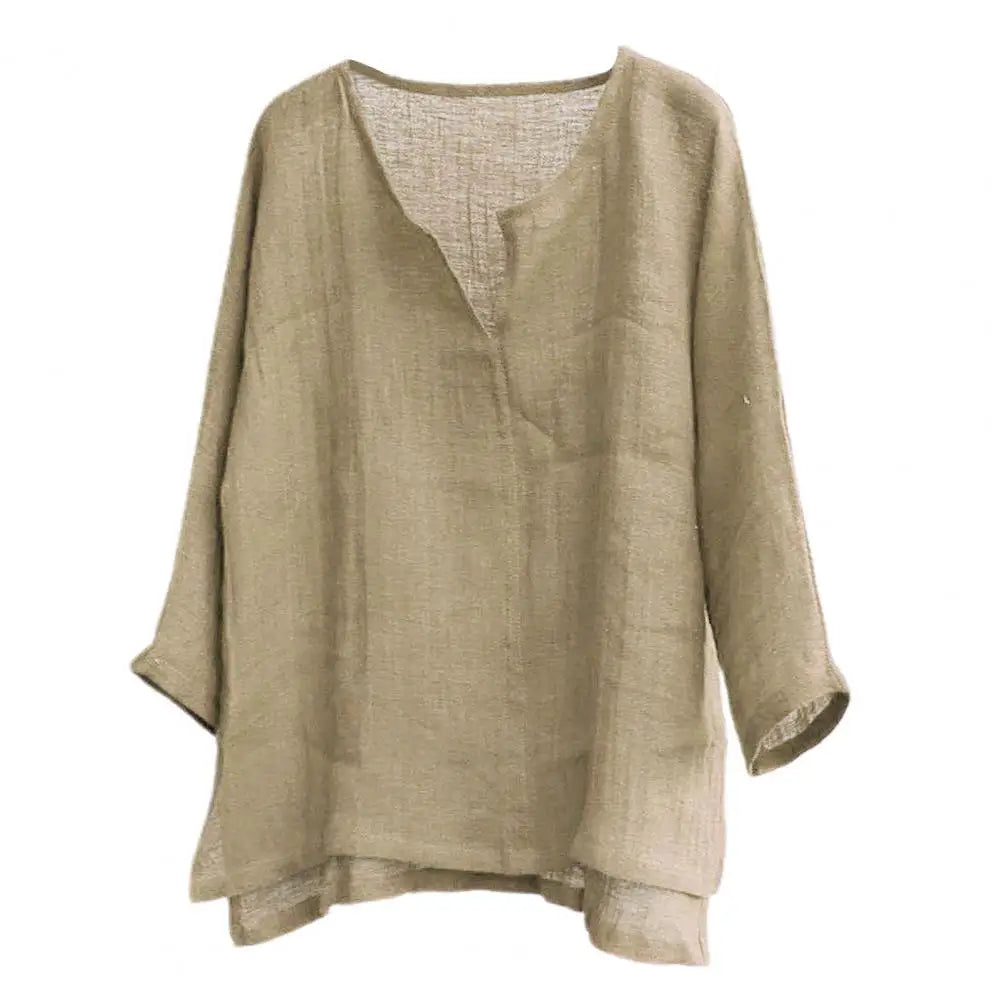 V Neck Men Shirt Long Sleeve -