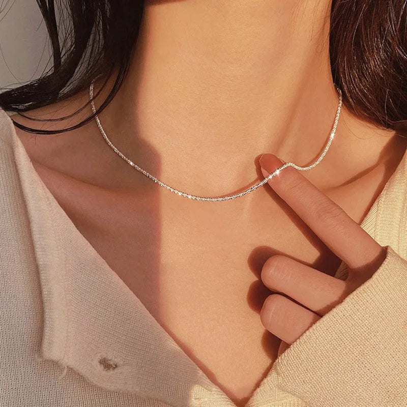 Simple Pearl Beads Necklace -