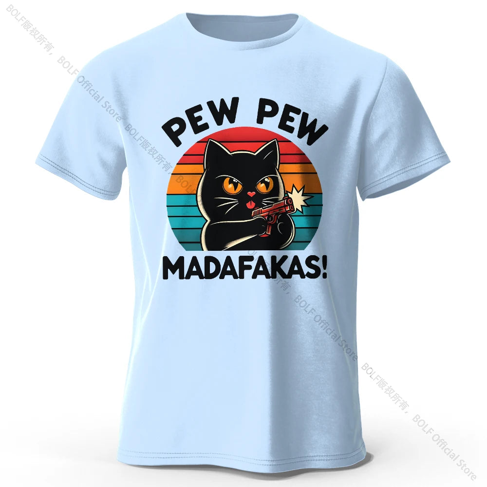 Cute Hand-Drawn Cat T-Shirt -