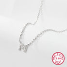 Sterling silver light luxury exquisite letter pendant necklace -