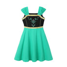 Summer Casual Dress for Girls Mermaid Dress One-Shoulder Sling Short Sleeve Cosplay Princess Costume Casual Vest 2-10 Years -