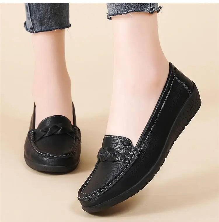 Genuine Leather Women Flats -