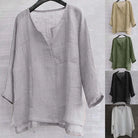 V Neck Men Shirt Long Sleeve -