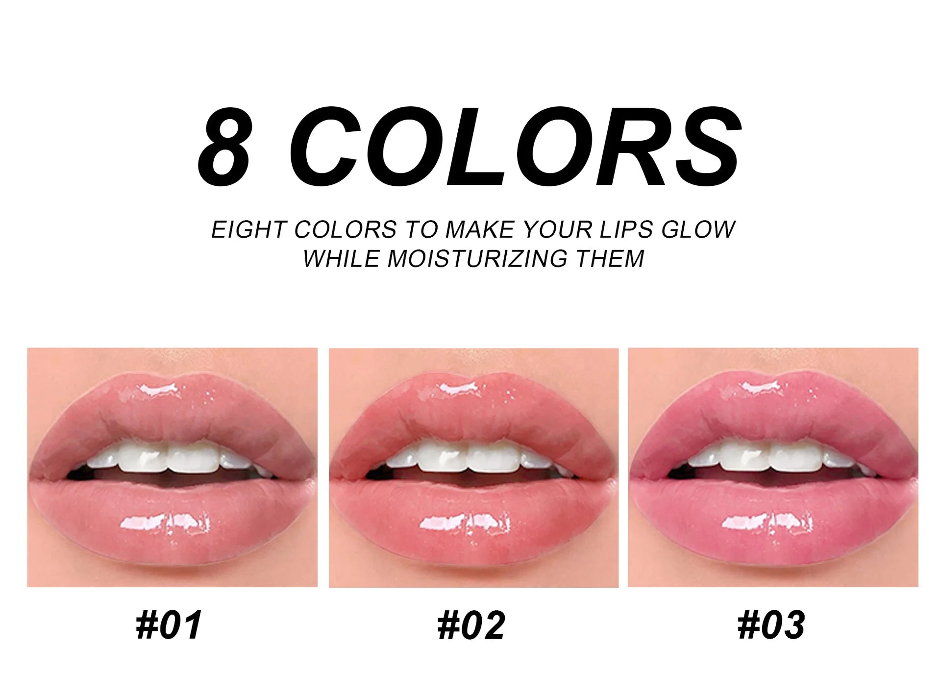Handaiyan Long Lasting Lipstick Waterproof Moisturizing MIrror Watery Jelly Lip Stick Lip Plumper Lip Balm Makeup -