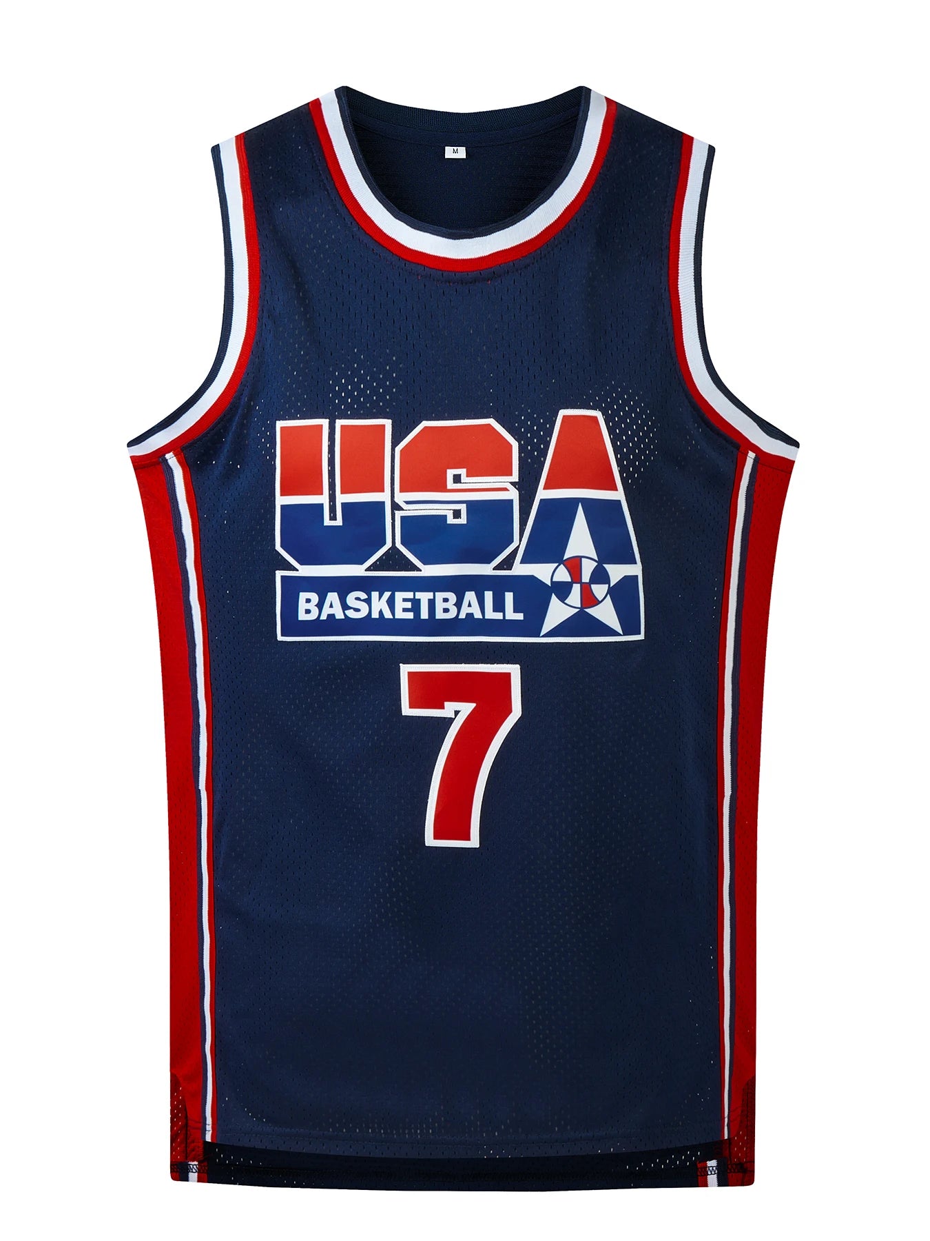 Men's Embroidered Team USA Basketball Jerseys (Throw Back) -